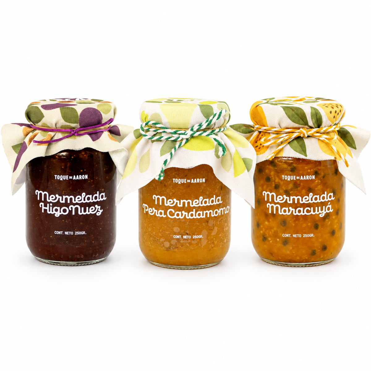 Trio de mermeladas para quesos Toque de Aaron
