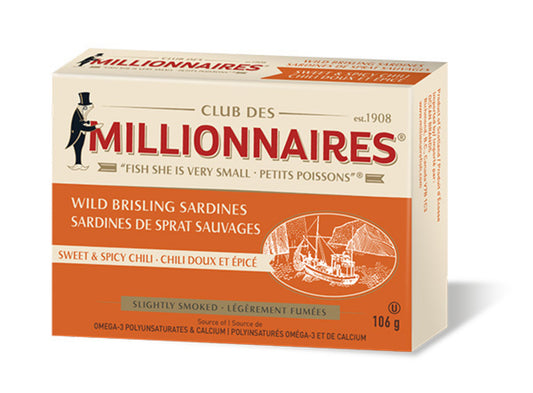 Sardinas brisling dulces picantes, Cont. 106 g